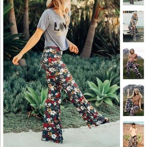 Blossom Floral Print Bell Bottoms